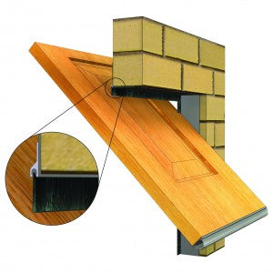 Kilargo Finned Silicone Door Seal - Clear Anodised