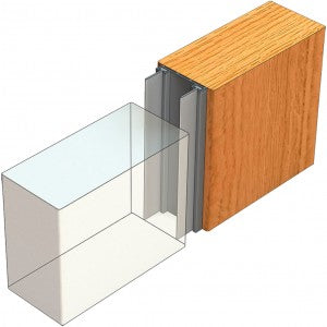 Kilargo Dual-Fin Silicone Sweep Door Seal - Clear Anodised - 13-17mm Gap