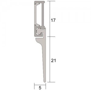 Kilargo Slim-Line Silicone Sweep Door Seal - 21mm