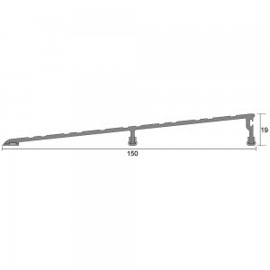 Kilargo Threshold Ramp - Clear Anodised - 1:8 Gradient