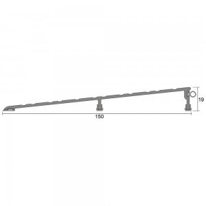 Kilargo Threshold Ramp With Silicone Gasket - Clear Anodised - 1:8 Gradient