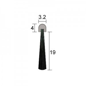 Kilargo Nylon Brush (Insert Only) - Black 19mm Brush