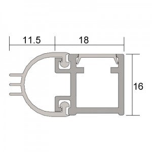 Kilargo Silicone Perimeter Door Seal - Clear Anodised - 0-10mm Gap