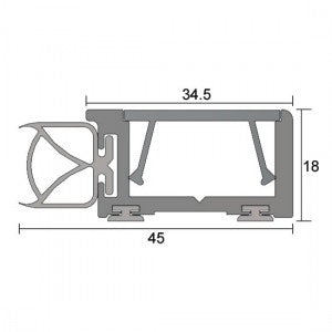 Kilargo High Performance Acoustic Perimeter Door Seal - Clear Anodised - 0-15mm Gap