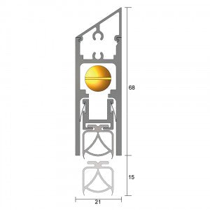 Kilargo Heavy Duty Automatic Door Bottom Seal - Face-Fixed / Semi-Rebated / Mortised - 3-15mm Gap