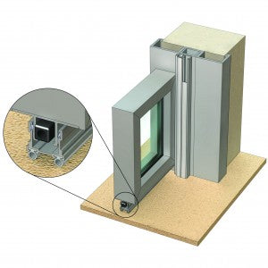Kilargo Flat Back Automatic Door Bottom Seal - Fully Mortised - Hollow Metal & Aluminium Doors - Clear Anodised