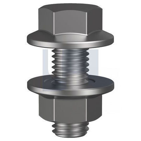 Flanged Purlin Bolt Assembly Grade 8.8 Zinc Plated - Metric