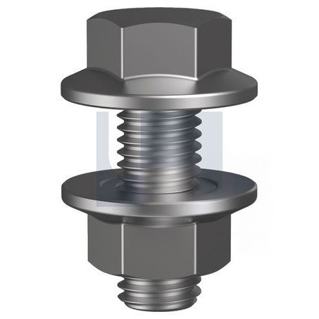 Flanged Purlin Bolt Assembly Grade 4.6 Zinc Plated - Metric