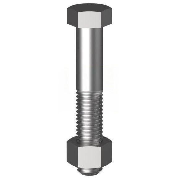 Hex Head Bolt And Nut Zinc Plated - Metric