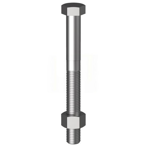 Hex Head Bolt And Nut With Extra Long Thread Hot Dip Galvanised - Metric