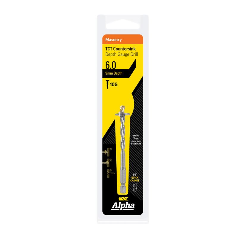 Masonry Drill Bit With Countersink & Depth Gauge (Metric)