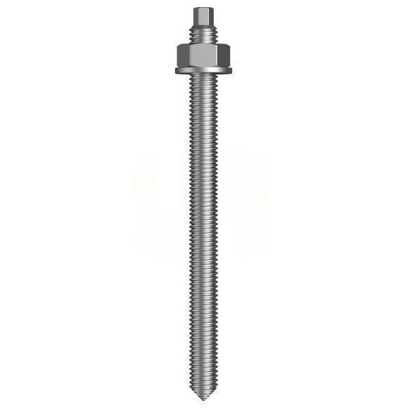 External Hex Chisel Point Chemical Anchor Stud Property Class 8.8 Hot Dip Galvanised - Metric