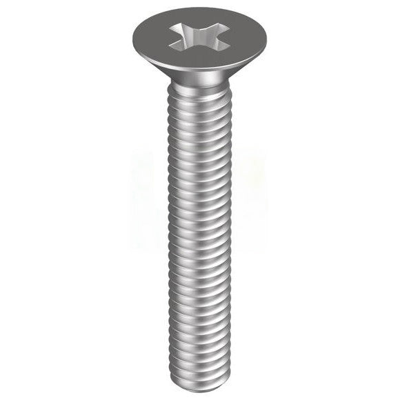 Countersunk Phillips Head Machine Screw Zinc Plated - Metric