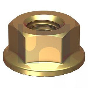 Serrated Flange Hex Nut Zinc Plated - Metric