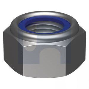 Nyloc Lock Nut Zinc Plated Fine Thread Cl8 - Metric