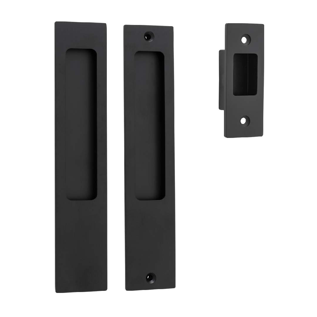 Iver Sliding Door Flush Pull Rect Passage Kit 225 X 45mm