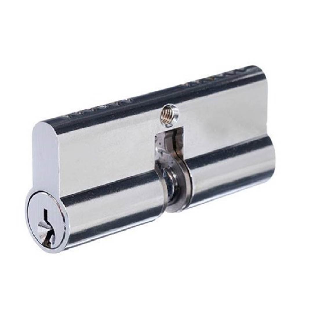 Cylinder Double 60mm 5 Pin Bright Chrome Keyed Suits Trilock