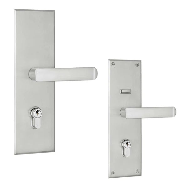 Gainsborough Trilock Eclipse Entrance Lever Set With 600mm Pull Handle Dbl Cylinder