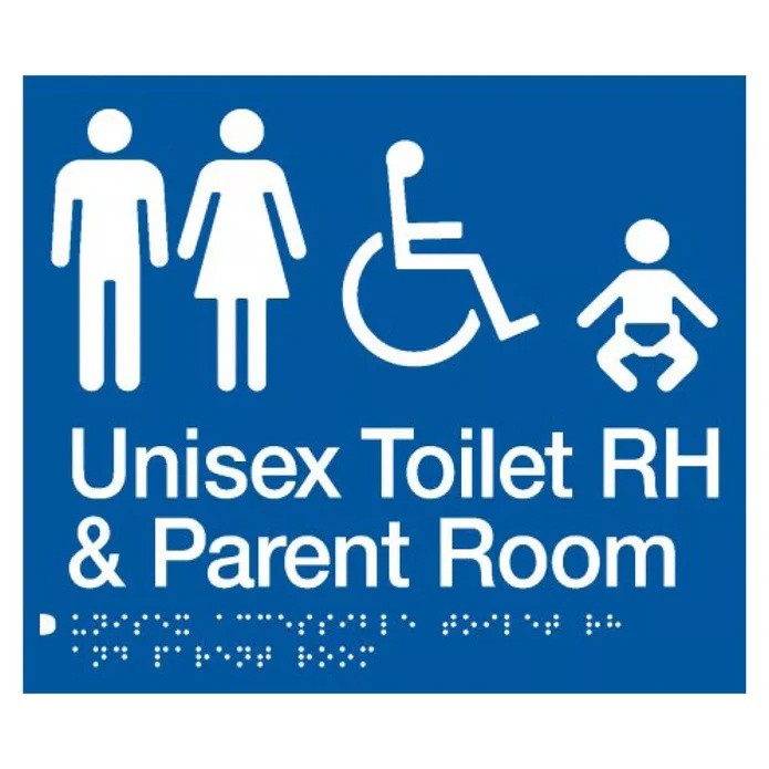 Braille Accessible Toilet And Parent Room Sign