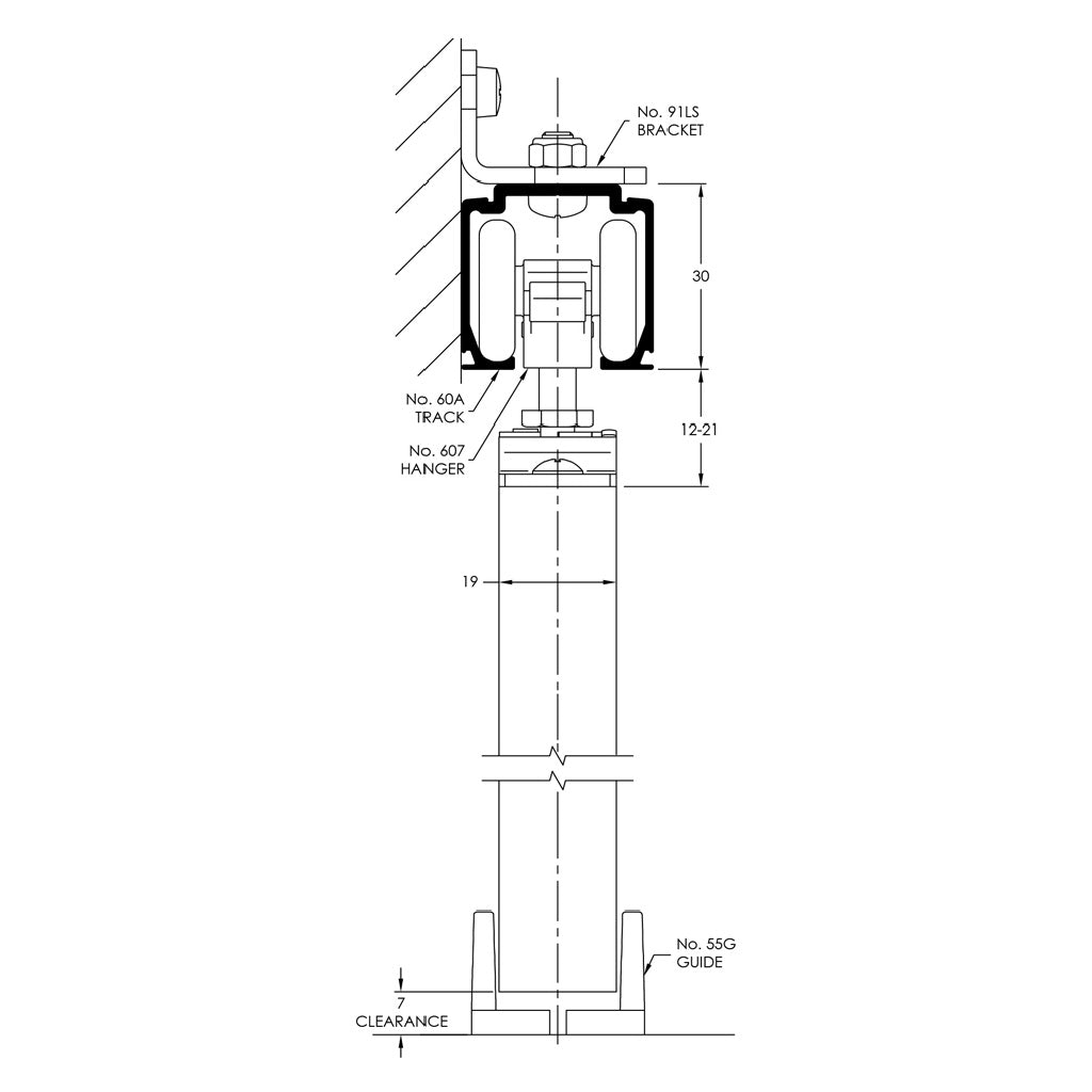 Brio Sliding Door Track Brio Zero Clearance Set 60kg 2.0m