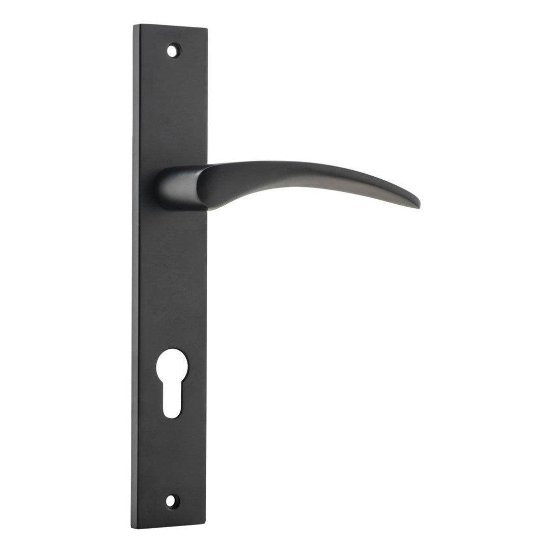 Iver Oxford Entrance Lever Set Euro Rect Backplate 240 X 38 X 60mm