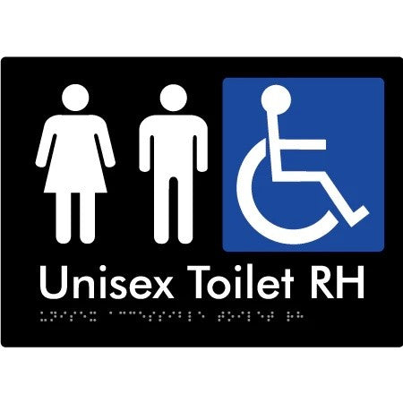 Braille Accessible Toilet Sign