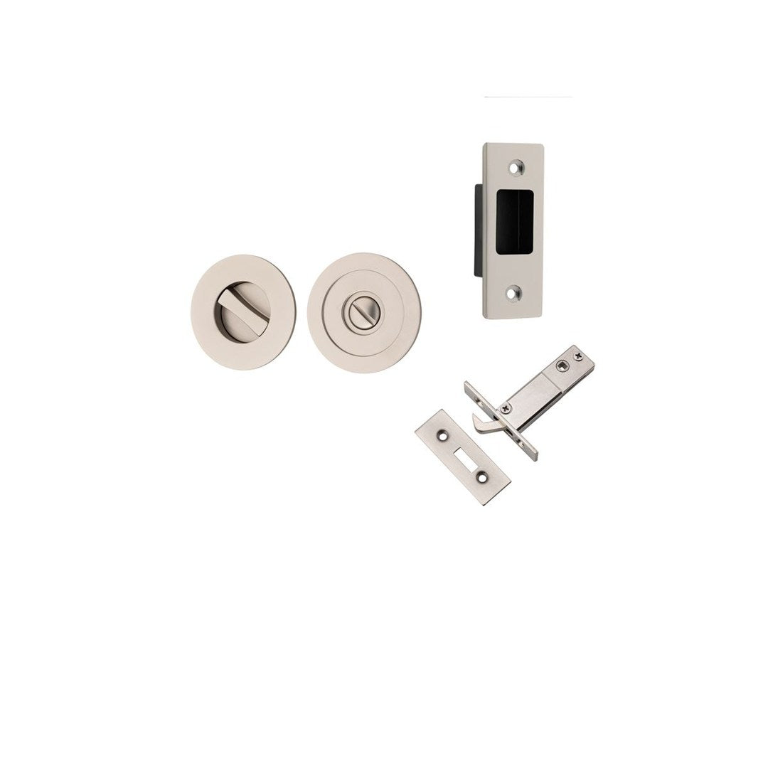 Iver Sliding Door Flush Pull Rnd Privacy Set 60mm