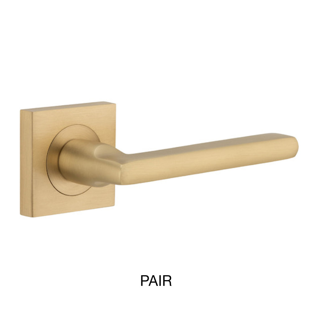 Iver Baltimore Passage Lever Set Sq Backplate 52 X 55mm