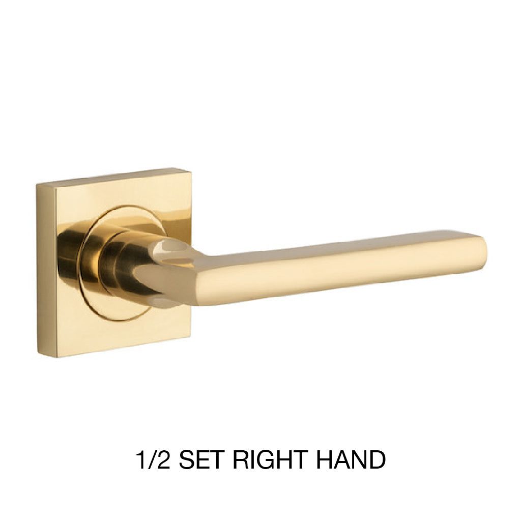 Iver Baltimore Lever 1/2 Set Sq Backplate Right Hand 52 X 55mm