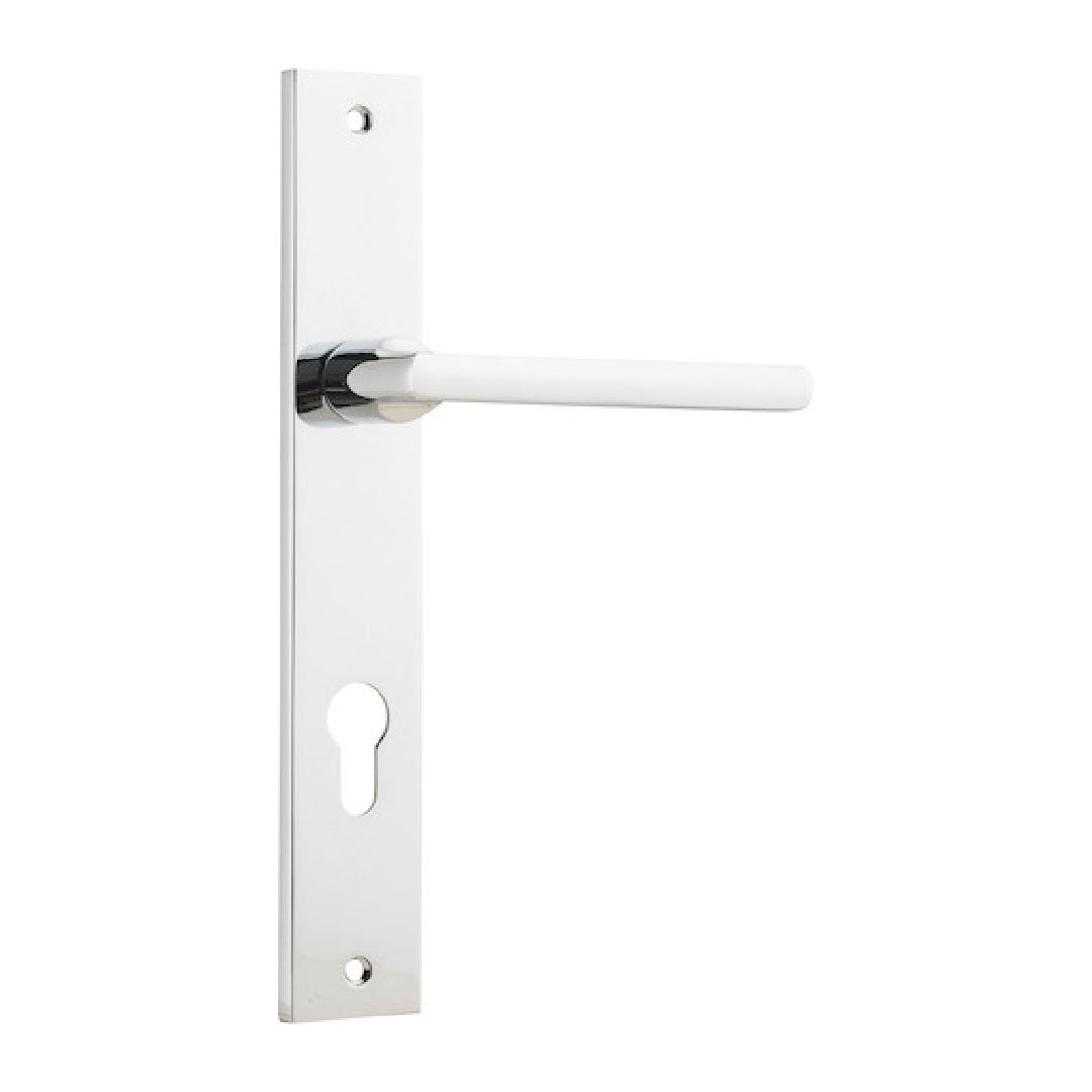 IVER BALTIMORE ENTRANCE LEVER SET RECT BACKPLATE 240 X 38