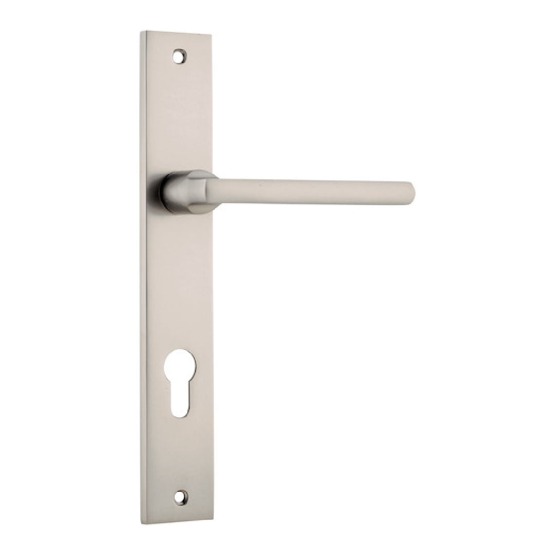 IVER BALTIMORE ENTRANCE LEVER SET RECT BACKPLATE 240 X 38