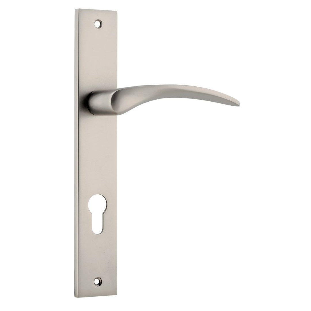 Iver Oxford Entrance Lever Set Euro Rect Backplate 240 X 38 X 60mm