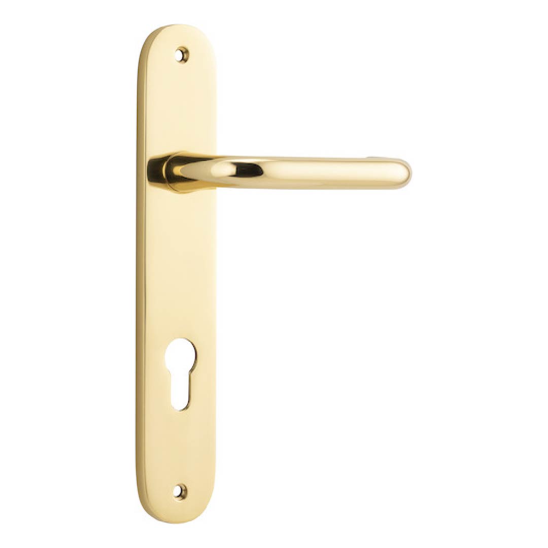 IVER OSLO ENTRANCE LEVER SET OVAL BACKPLATE 230 X 40 X 57MM