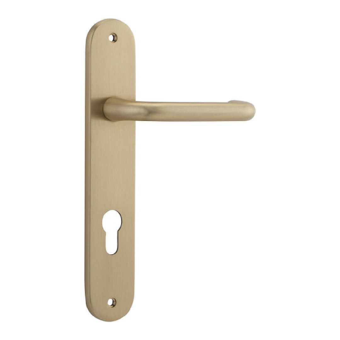 Iver Oslo Entrance Lever Set Oval Backplate 230 X 40 X 57mm