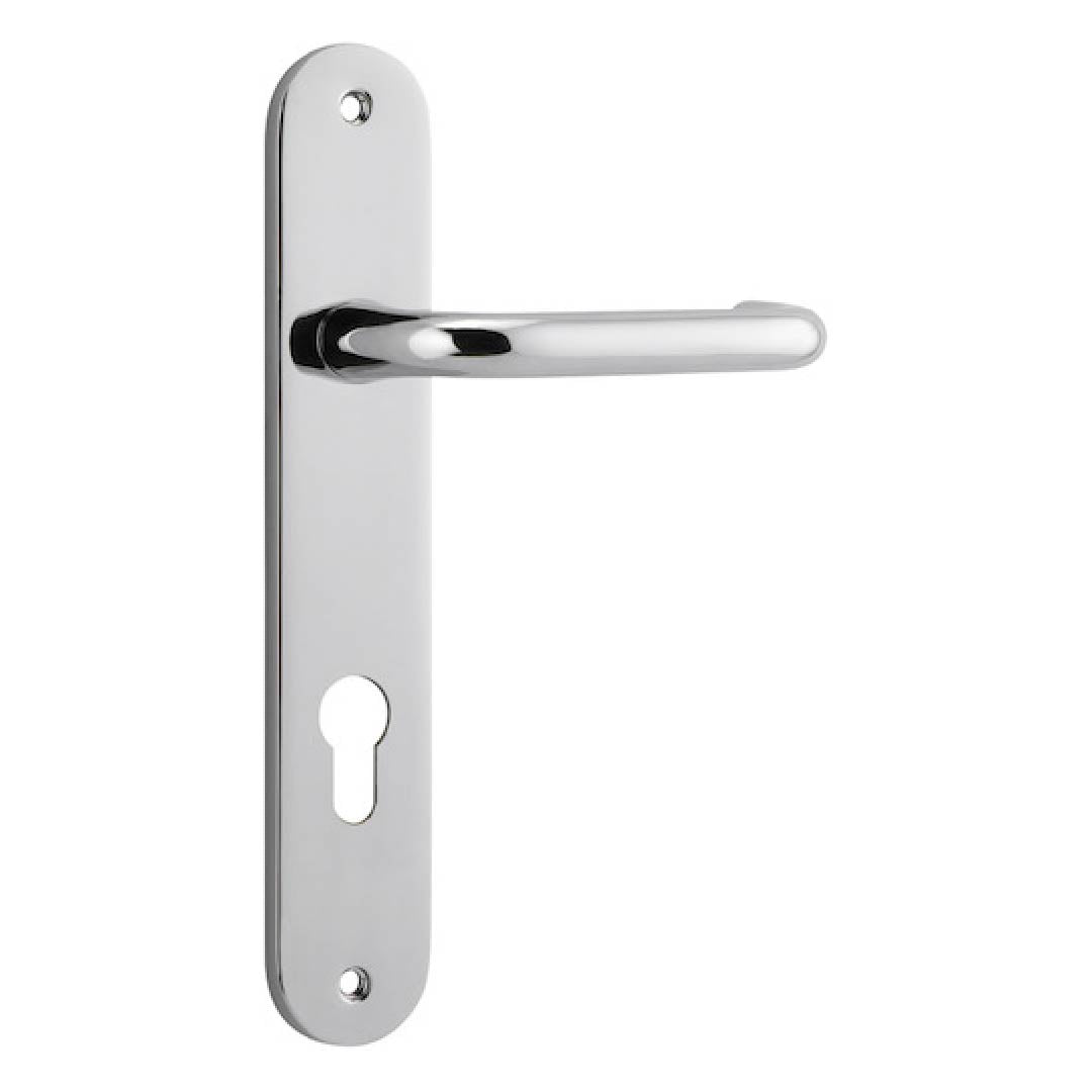 IVER OSLO ENTRANCE LEVER SET OVAL BACKPLATE 230 X 40 X 57MM