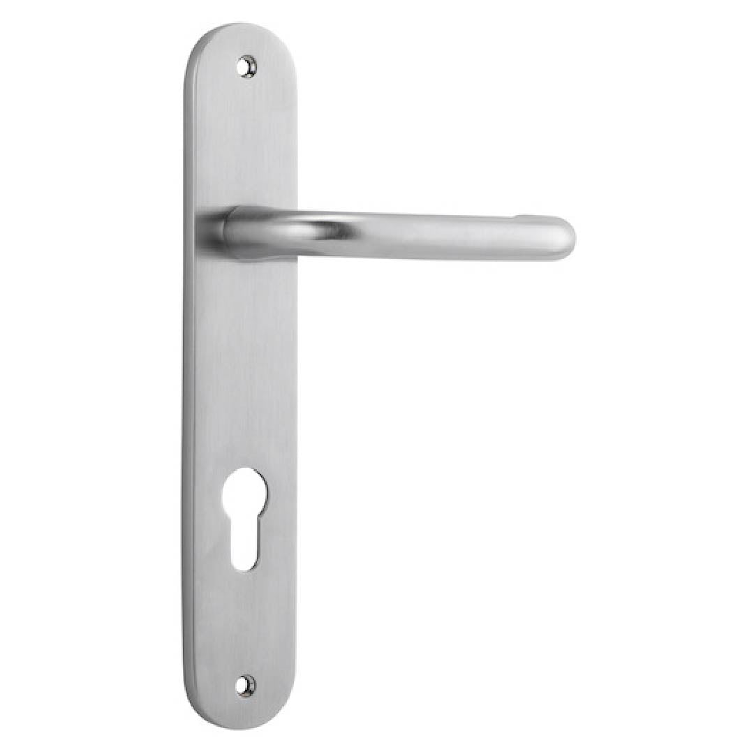 IVER OSLO ENTRANCE LEVER SET OVAL BACKPLATE 230 X 40 X 57MM