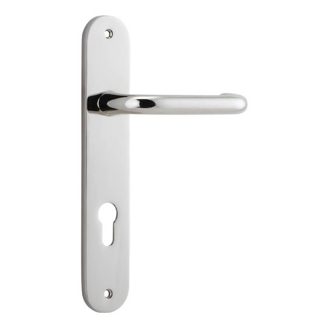 IVER OSLO ENTRANCE LEVER SET OVAL BACKPLATE 230 X 40 X 57MM