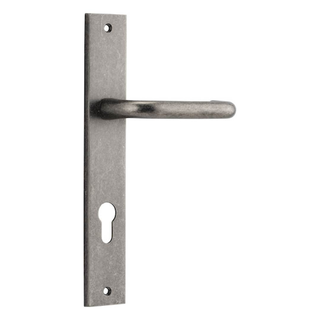 IVER OSLO ENTRANCE LEVER SET RECT BACKPLATE 237 X 50 X 57MM