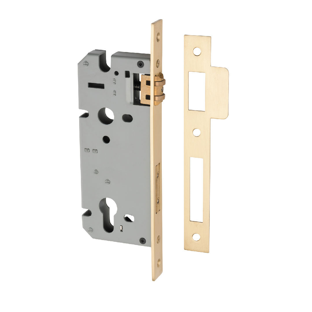 IVER EURO MORTICE LOCK ROLLER REBATED 45MM BACKSET