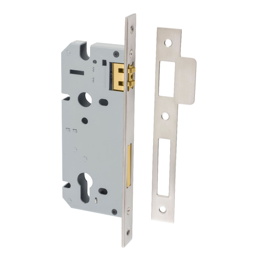 IVER EURO MORTICE LOCK ROLLER REBATED 45MM BACKSET