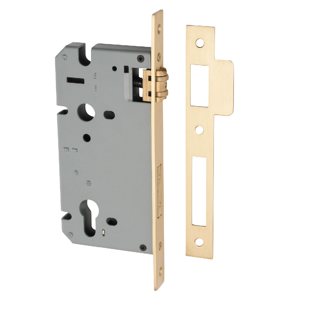IVER EURO MORTICE LOCK ROLLER REBATED 60MM BACKSET