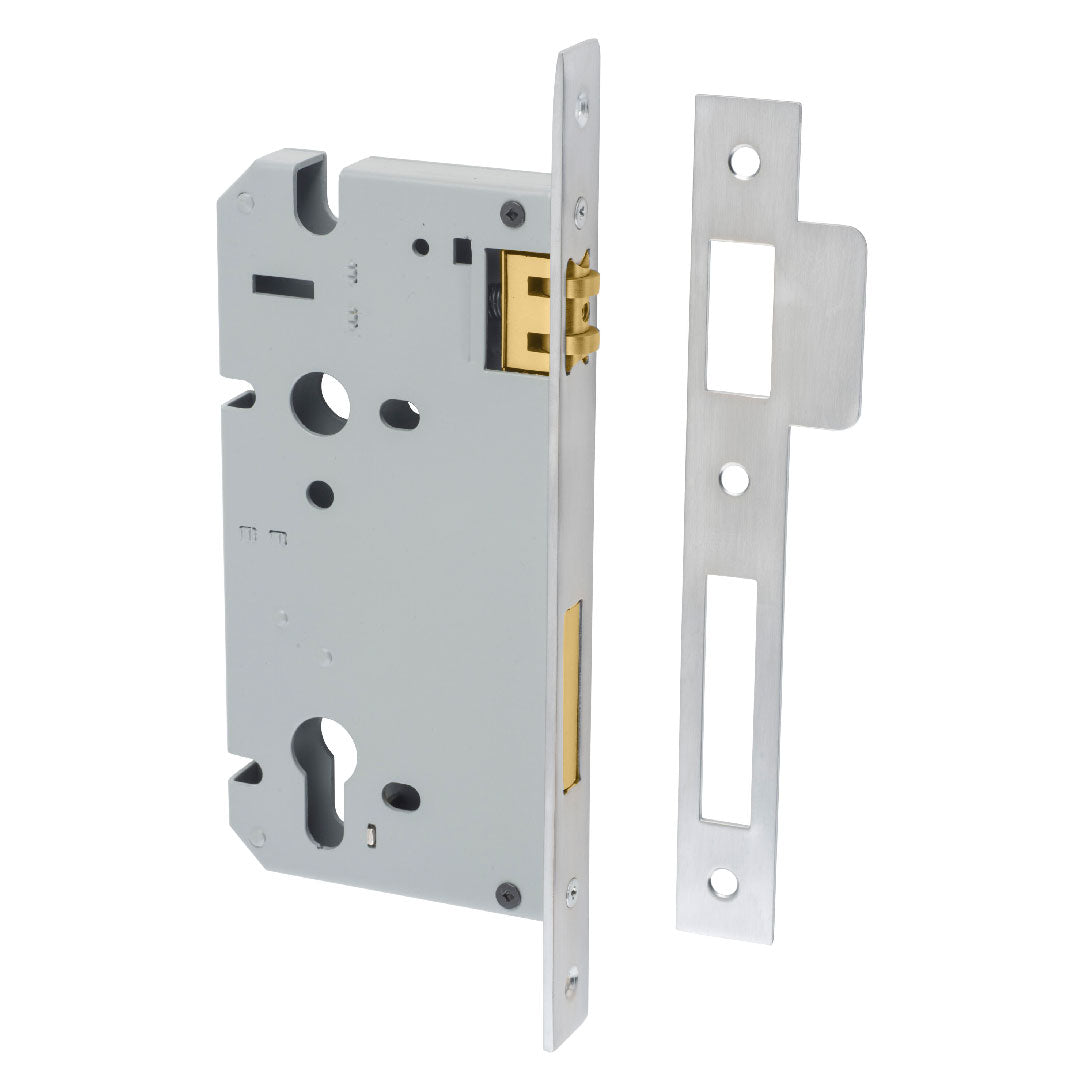 IVER EURO MORTICE LOCK ROLLER REBATED 60MM BACKSET