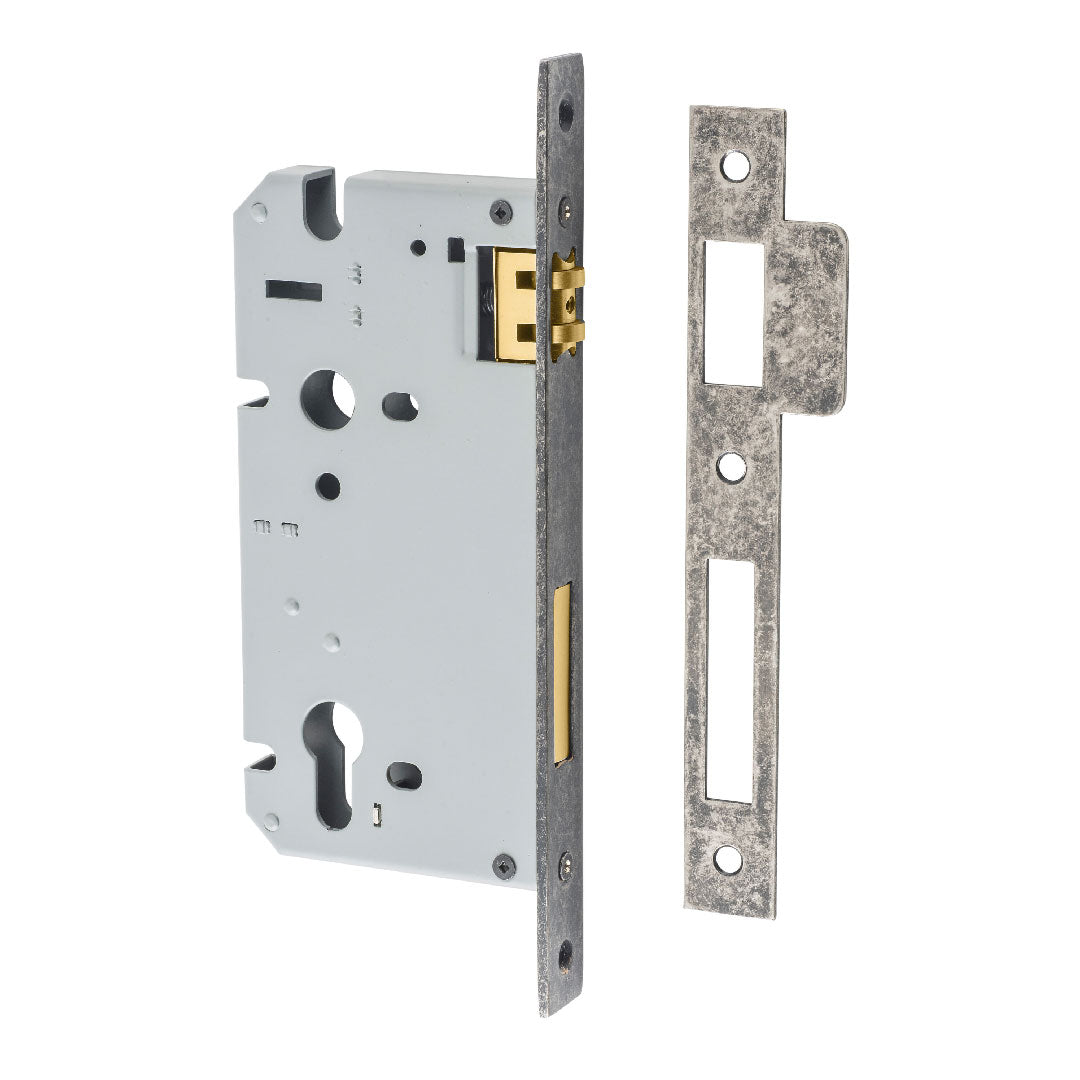 IVER EURO MORTICE LOCK ROLLER REBATED 60MM BACKSET