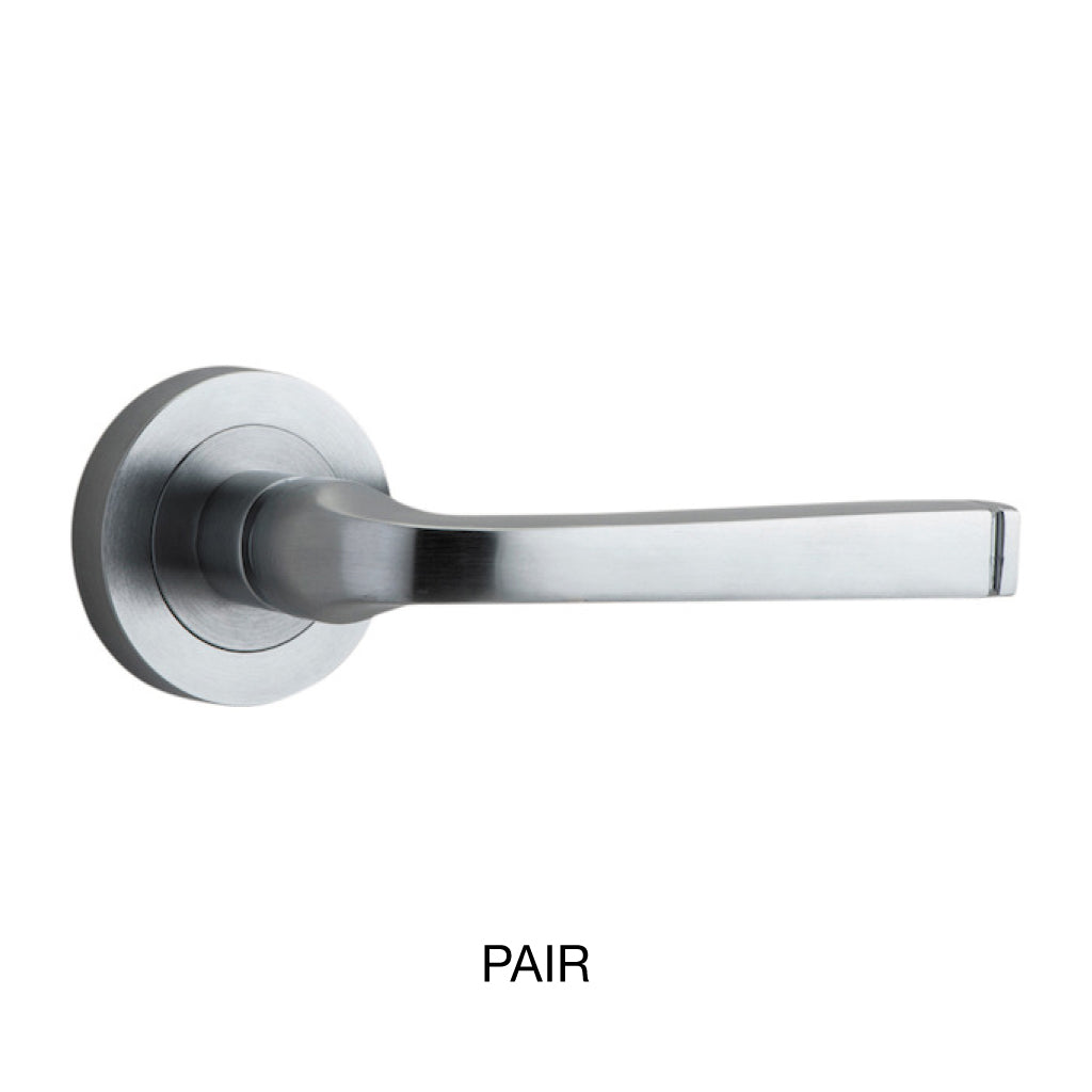 IVER ANNECY LEVER PASSSGE SET 52 X 65MM RND BACKPLATE