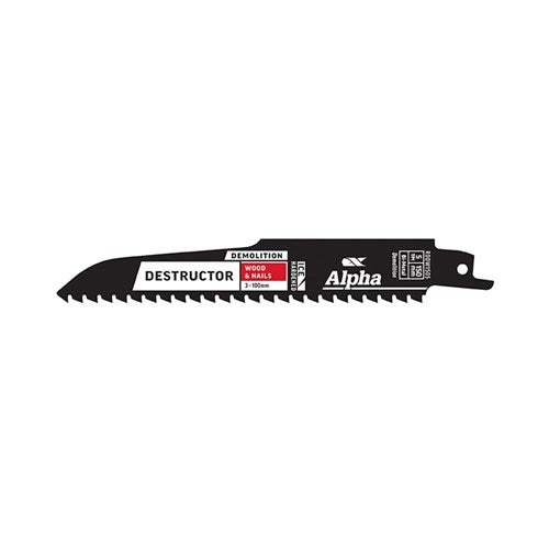 Alpha Destructor Wood & Nails Reciprocating Saw Blades