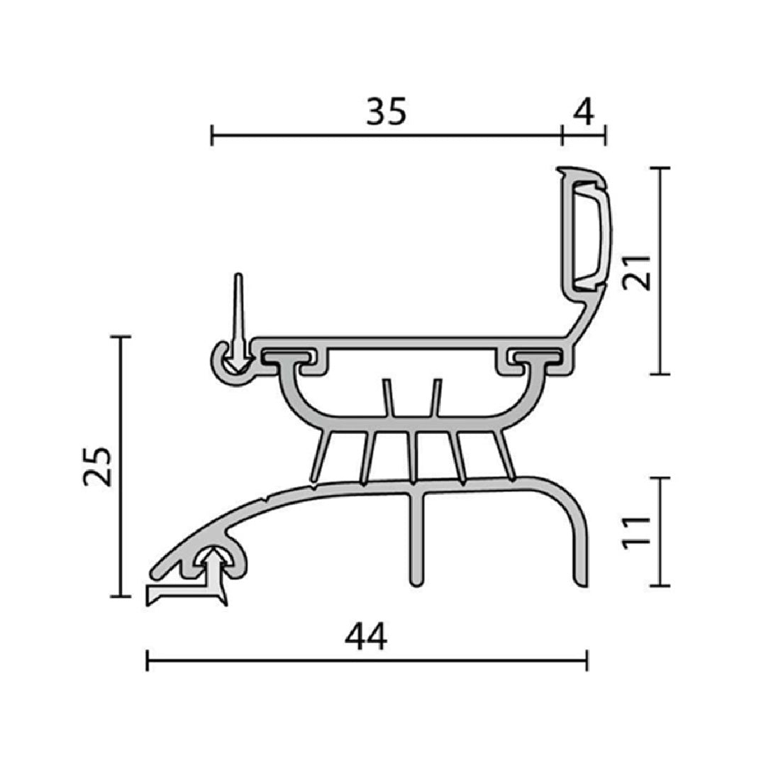 RAVEN RP4C DOOR SEAL STORM PROOF CLEAR 915MM