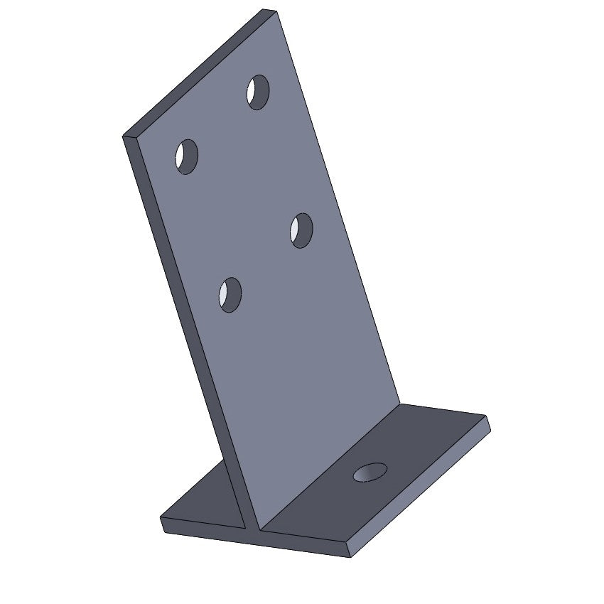 Dunnings Type T Square Heavy Duty Bolt-On Post Anchor - M16 - Grade 316 Stainless Steel
