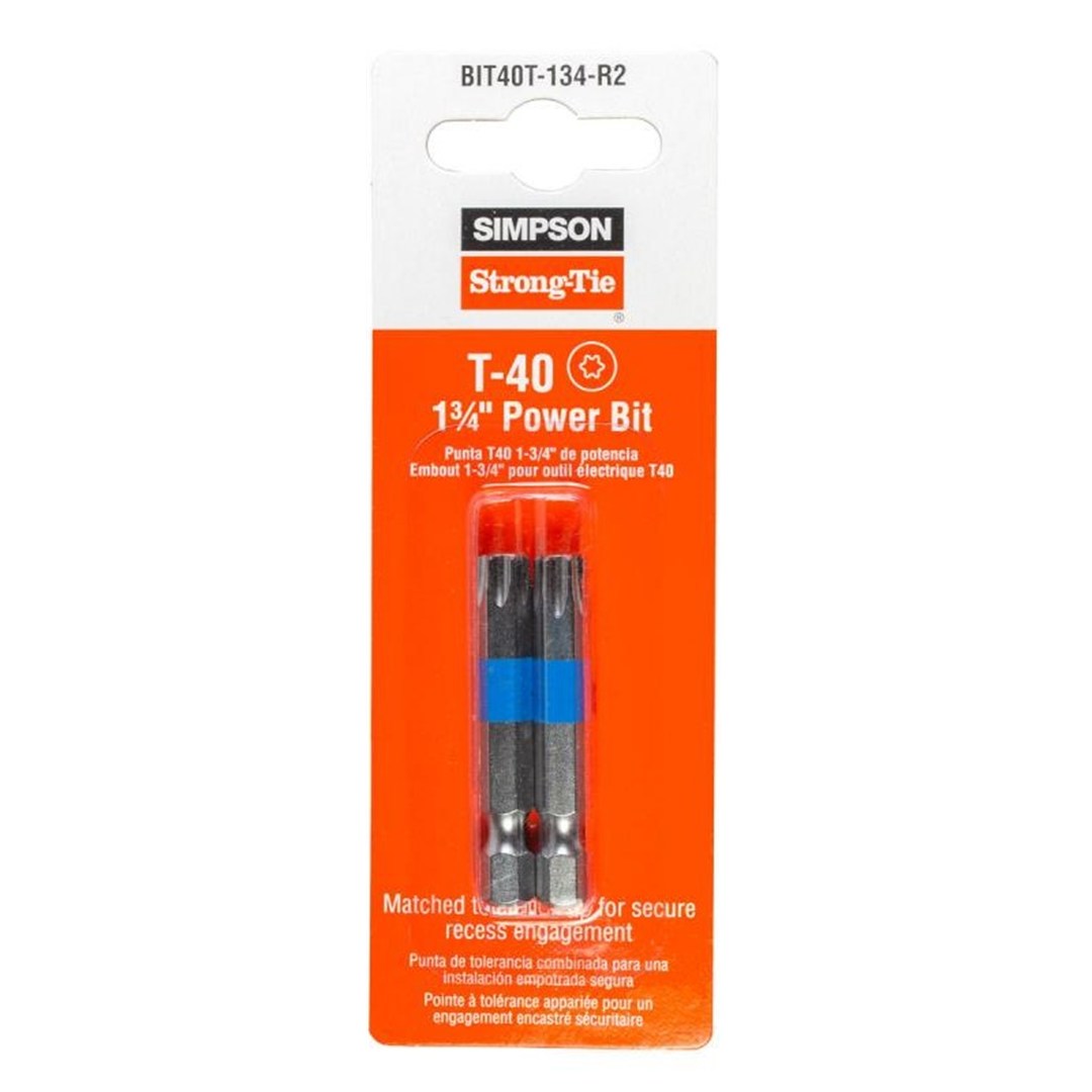 Impact Bit T40 45mm Blue Ring Carded Pack Of 2
