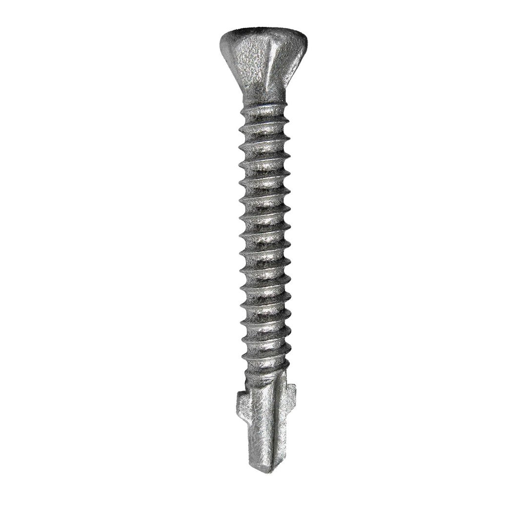 Cement Sheet Screw Square #2 Undersize Drive Ribbed Flat Head 10g 55mm 18tpi Winged #2 Drill Point Class 3 Galvanised (Box Of 1000)