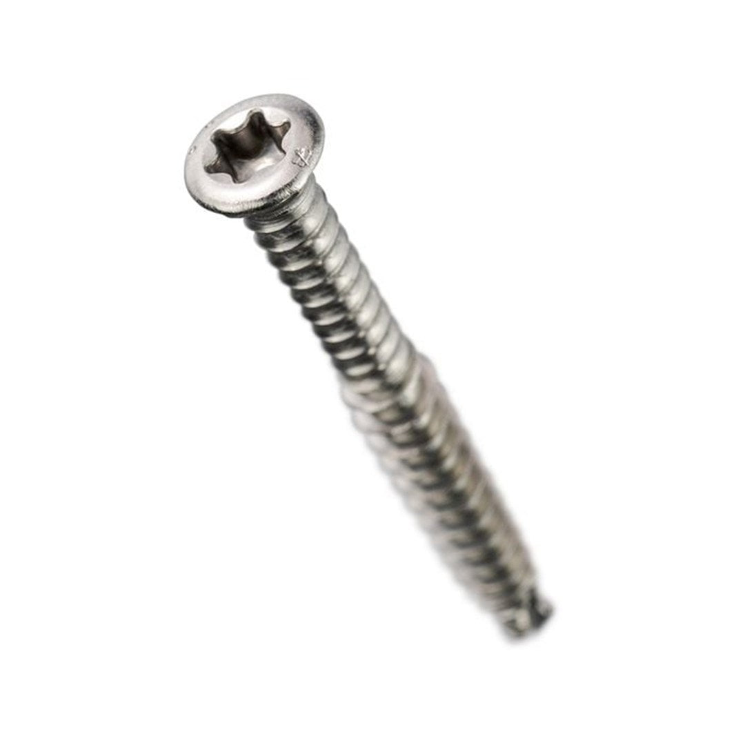 Quik Drive Collated - Decking Screw Hardwood Raised Cs Head T20 12g X 50mm Stainless Steel 316 (Box Of 1000)